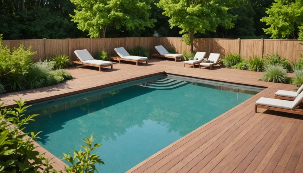 piscine semi enterrée en bois