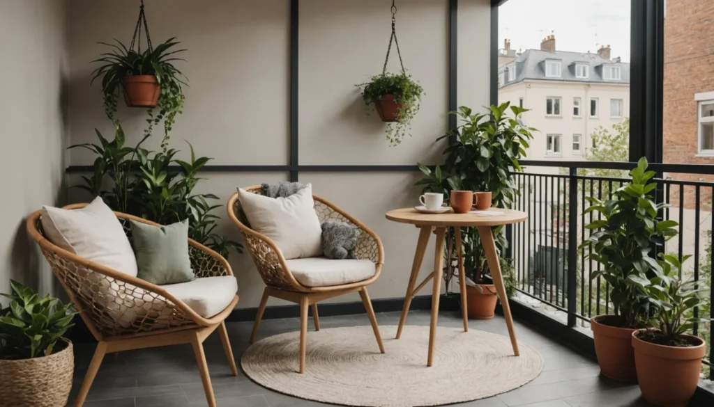 chaises confortables pour petit balcon