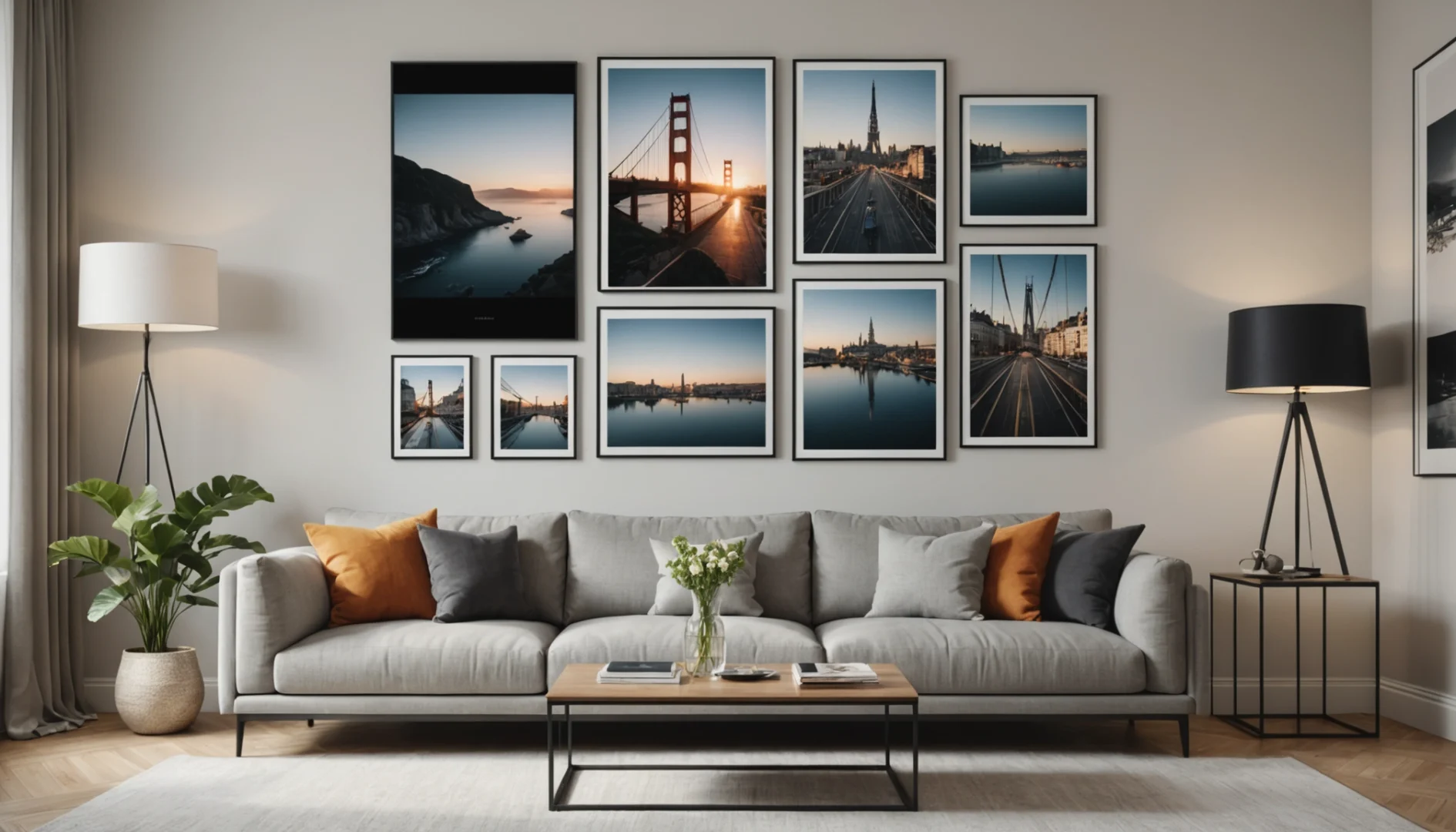 accrocher des photos avec des rails