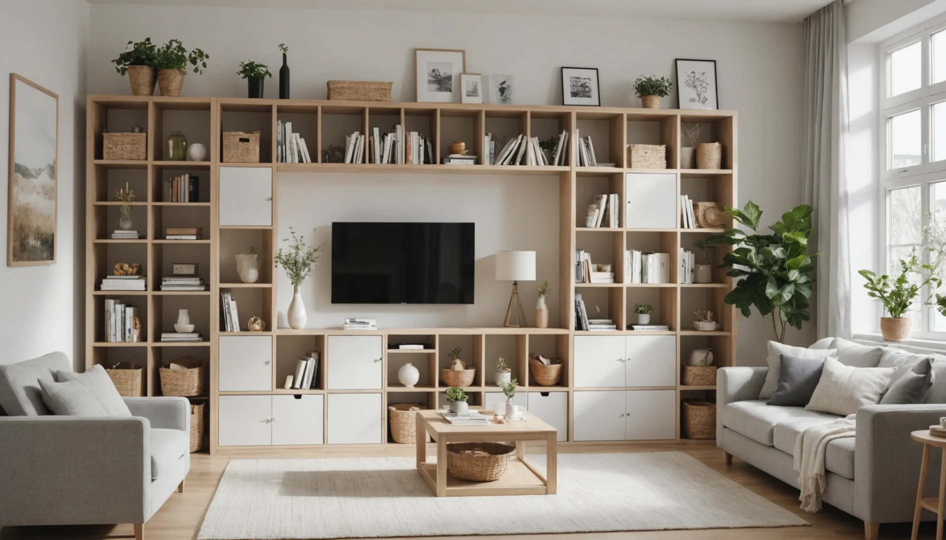 idées de rangement Kallax pour le salon