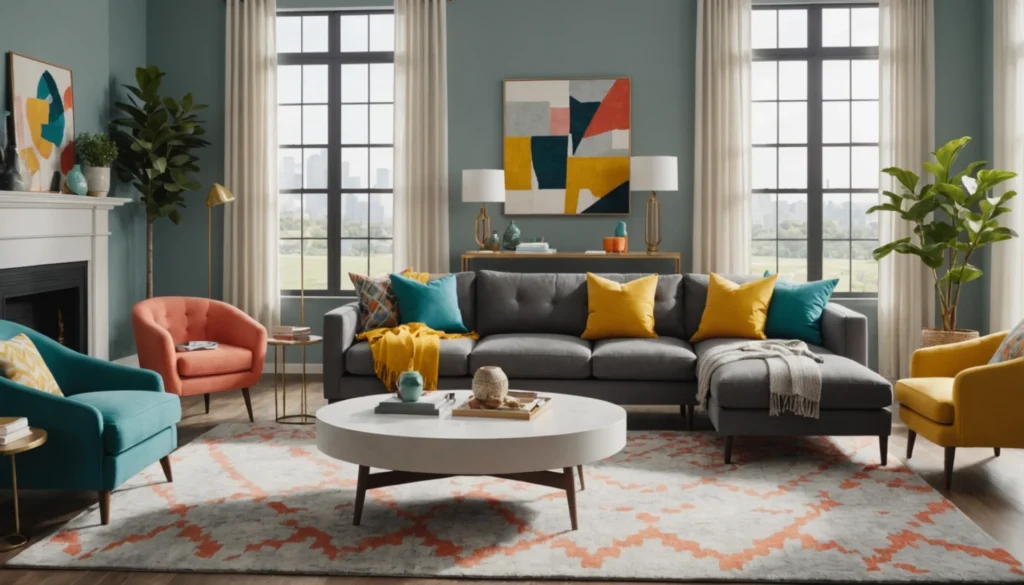 couleur de mur pour un canapé gris