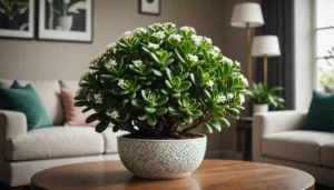 arbre de jade fleuri
