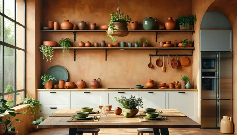 mur terracotta cuisine