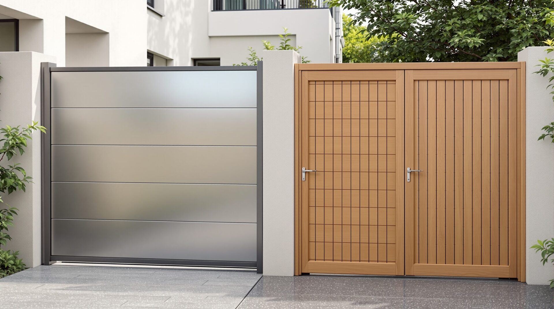 Portail aluminium et bois : les différences majeures pour bien choisir