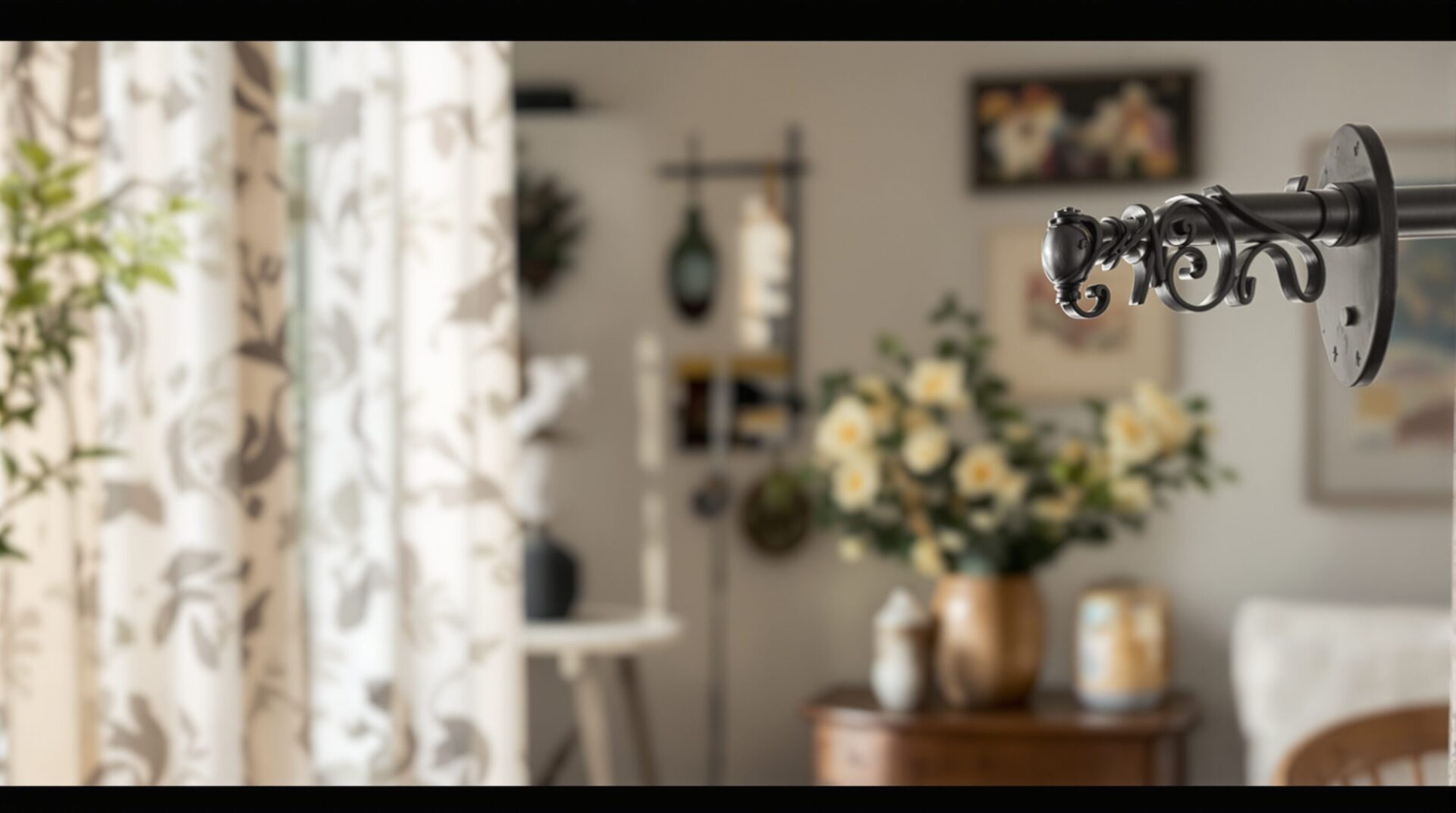 tringle à rideau fer forgé