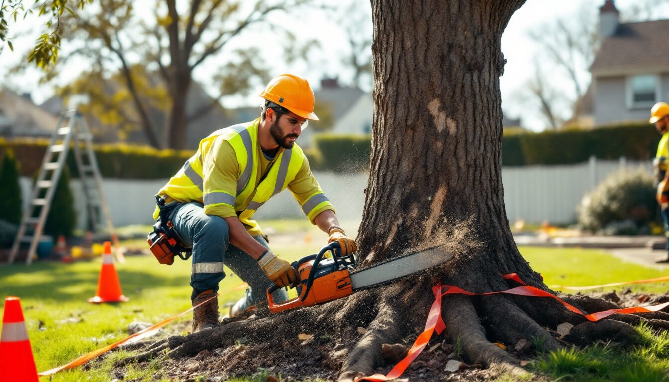 abattage d'arbre dangereux