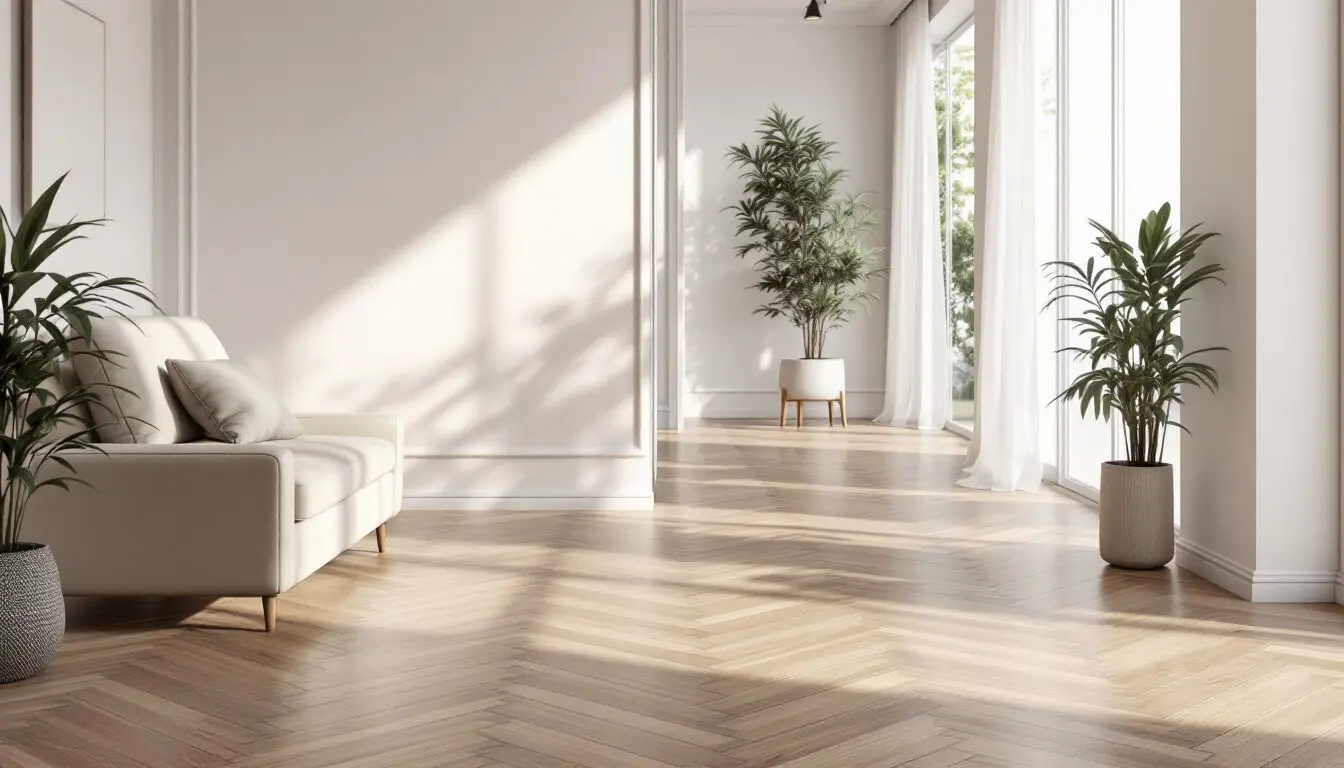 mélange parquet et carreaux de ciment