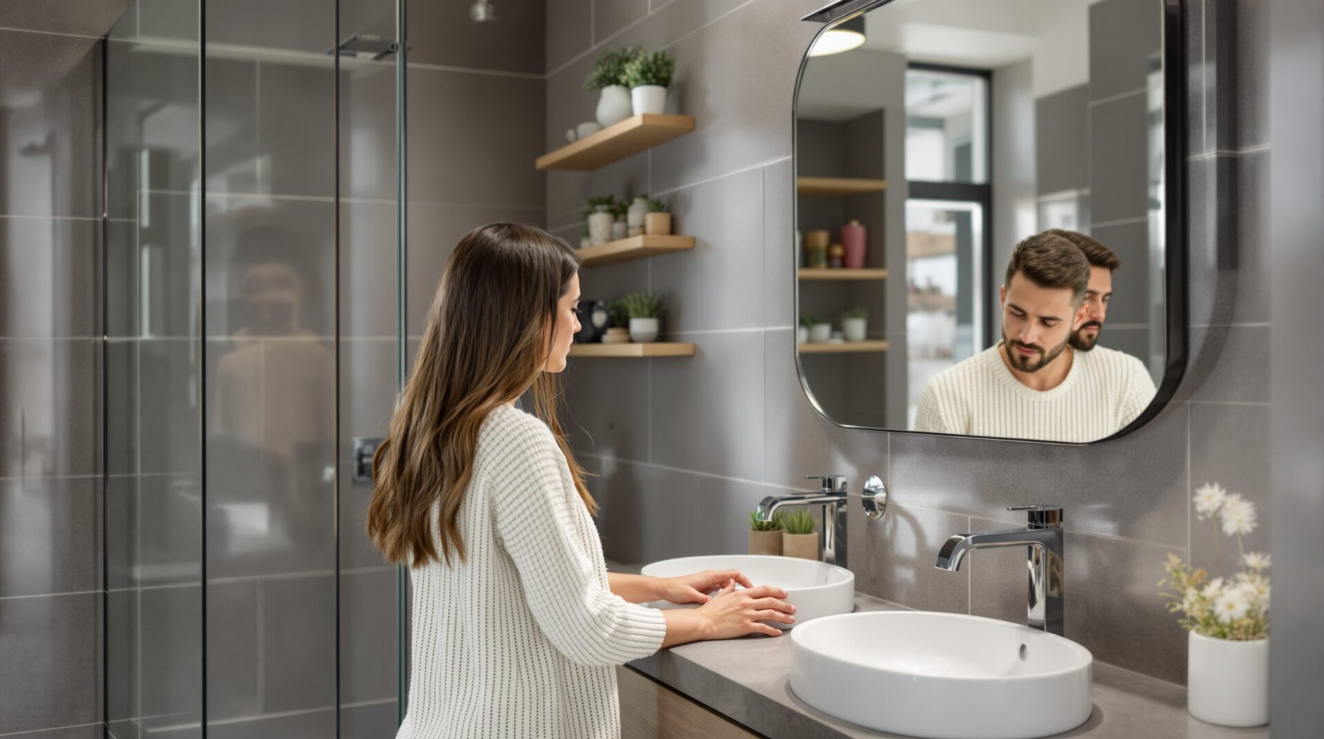 couleur salle de bain gris