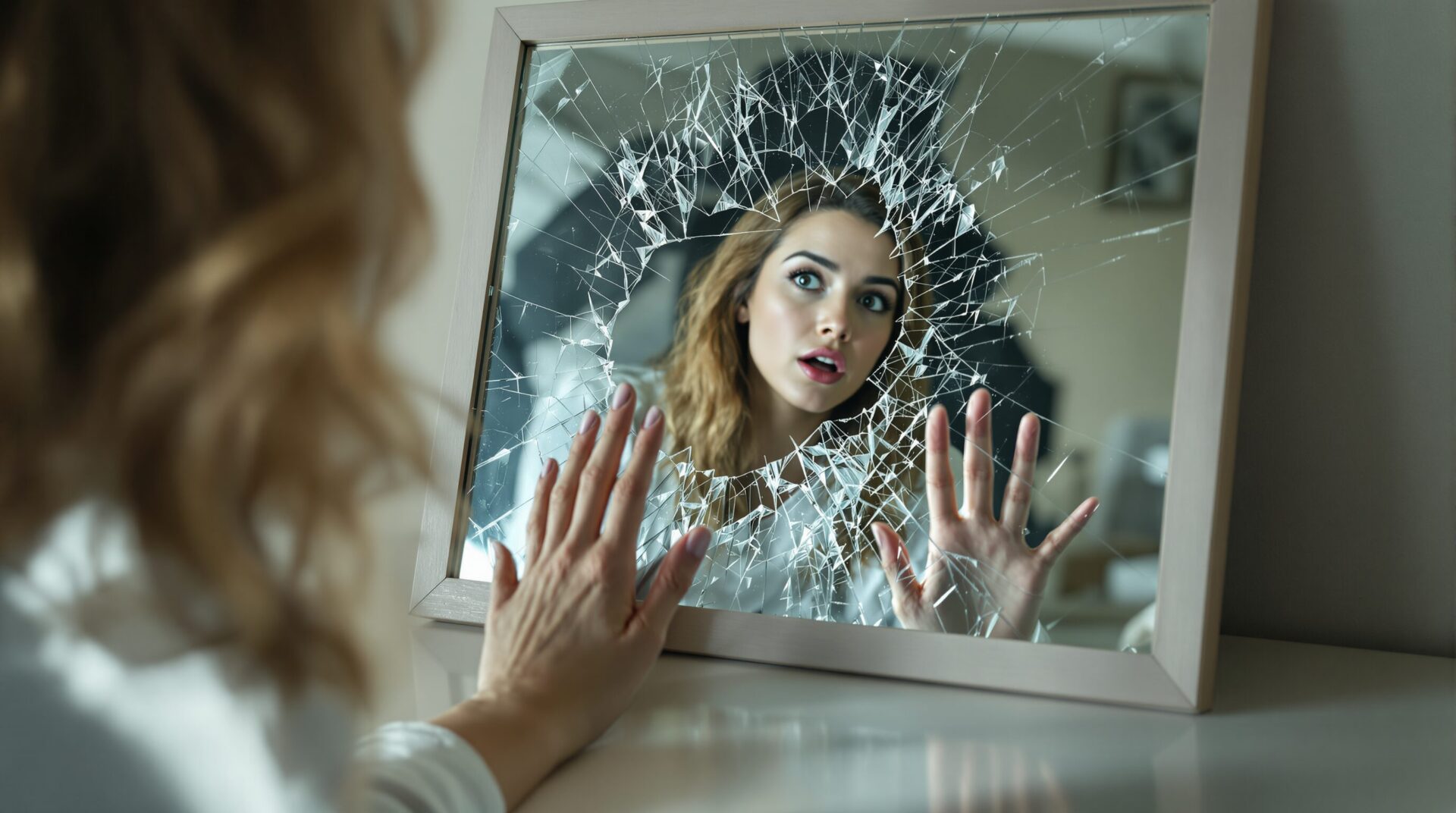 miroir cassé tout seul