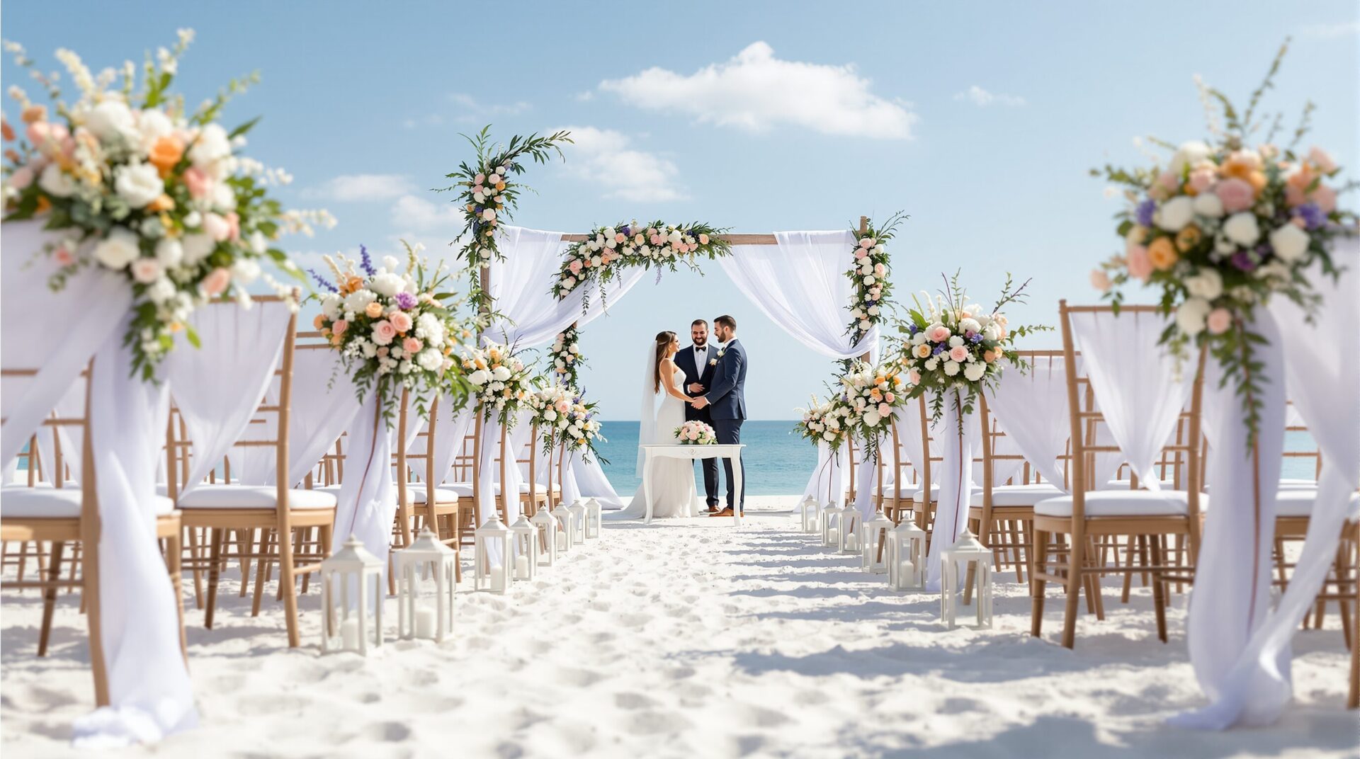 Quels éléments sont indispensables pour une décoration de mariage sur la plage ?