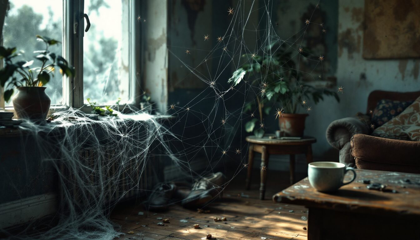 beaucoup d'araignées dans la maison