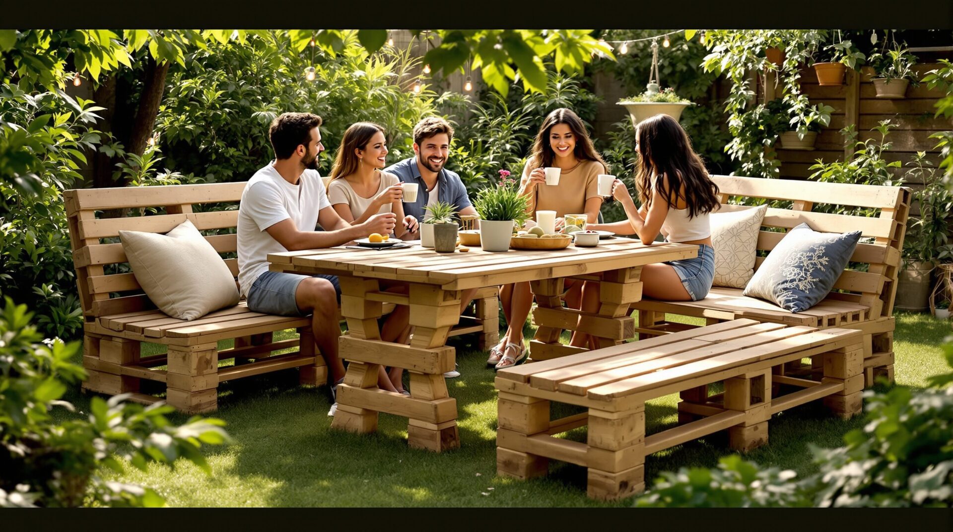 meuble en palette pour jardin