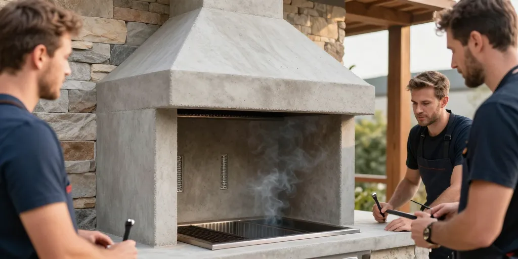 hotte barbecue en beton cellulaire