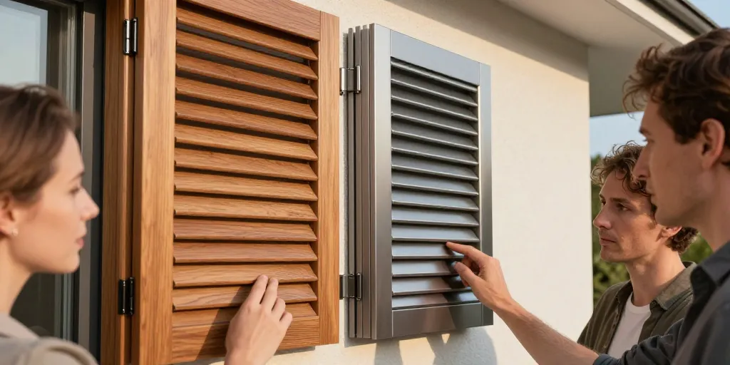 brise soleil orientable bois