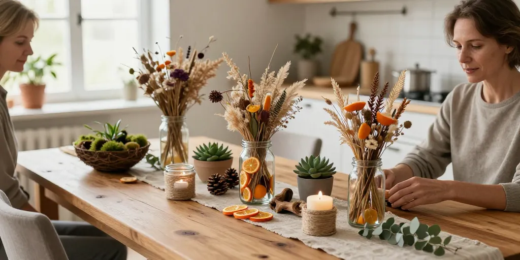 centre de table naturel