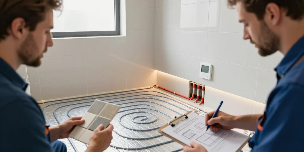 chauffage sol salle de bain