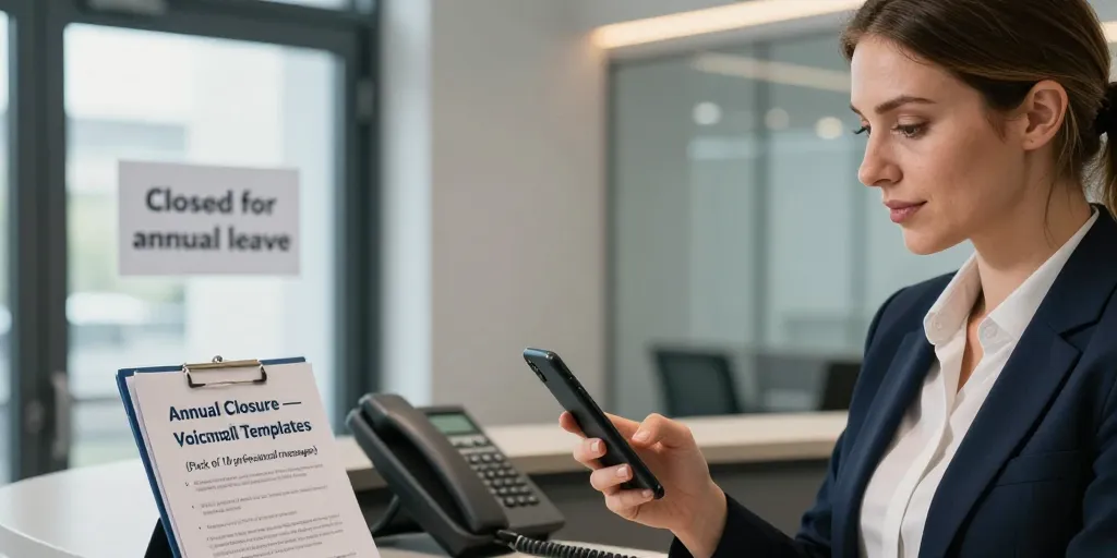 exemple message répondeur fermeture annuelle