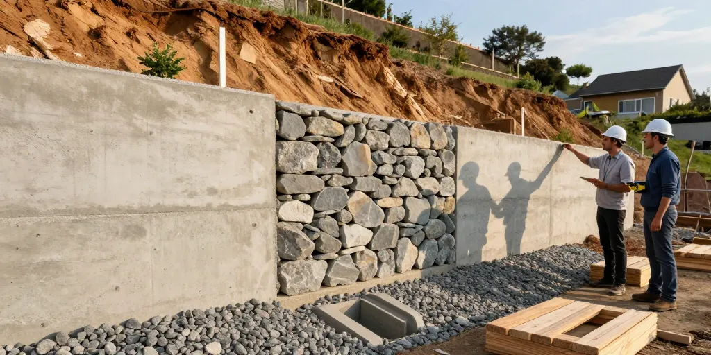 mur de retenue de terre