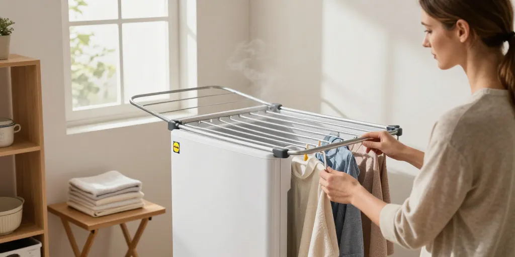 séchoir à linge chauffant lidl