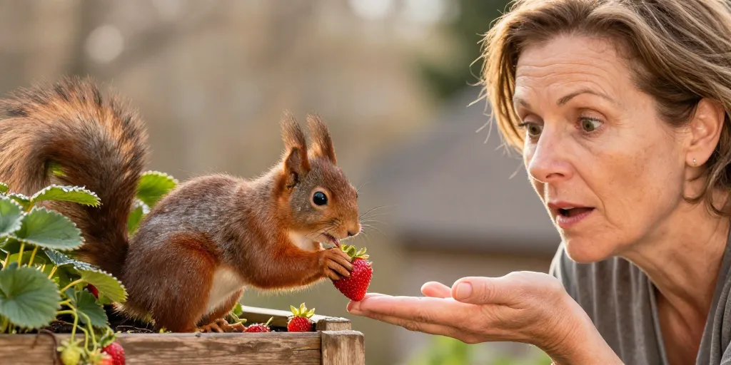 voler de la nourriture dans les jardins