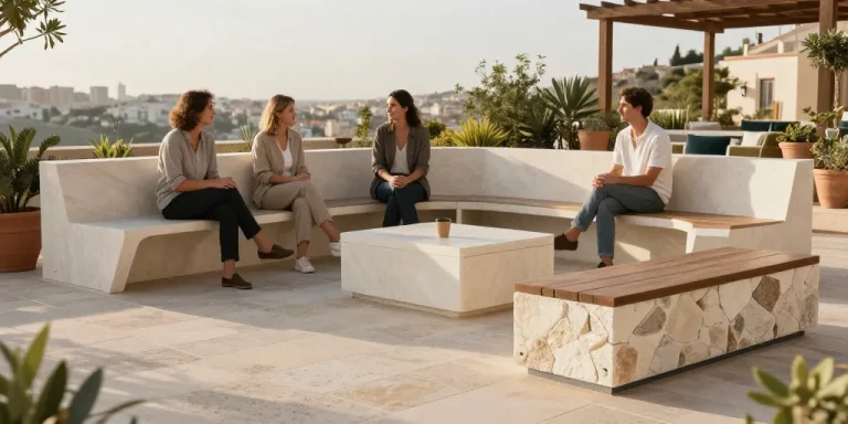 banquette maçonnée terrasse