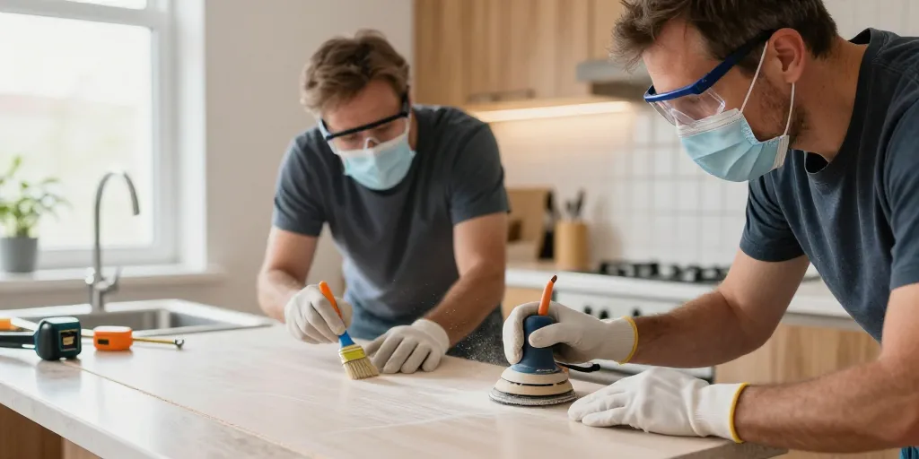 comment rénover plan de travail cuisine