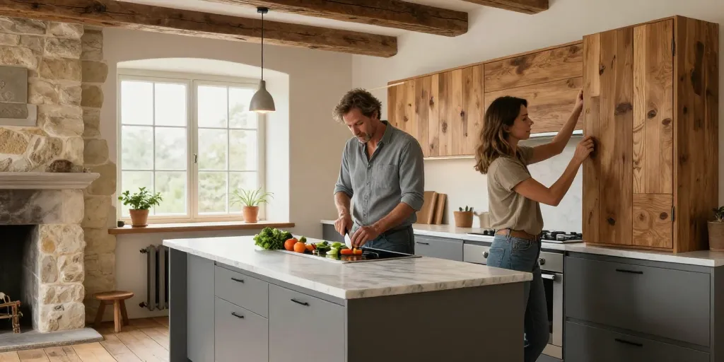 cuisine moderne maison ancienne