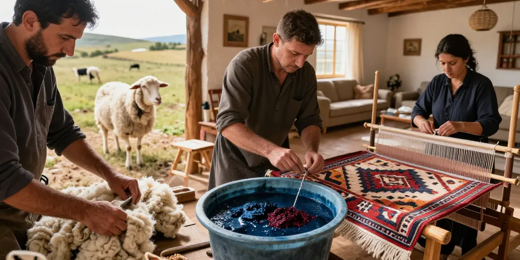 Du mouton au salon : comment naît un tapis berbère fait main