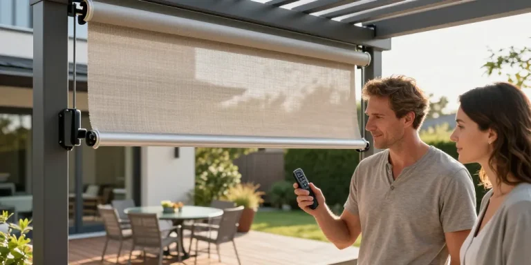 pergola avec store enrouleur