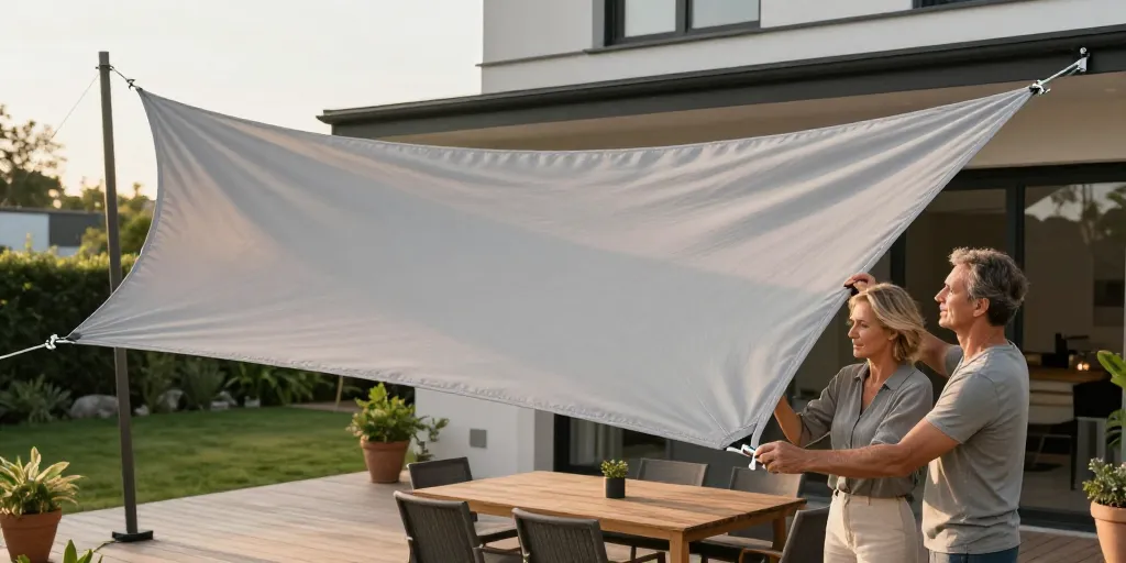 voile d’ombrage sur mesure