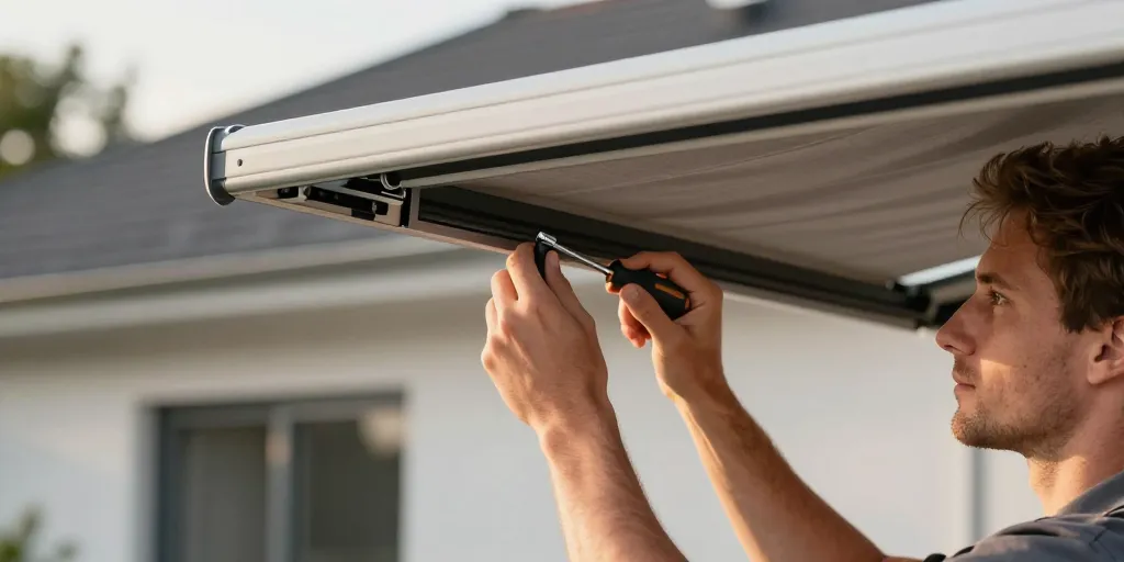 reglage fin de course store banne