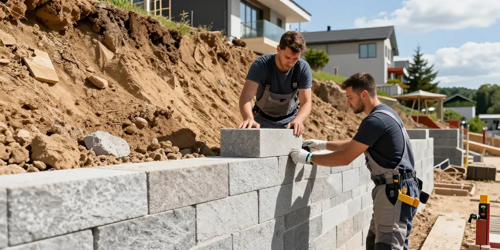 construire un mur de soutènement
