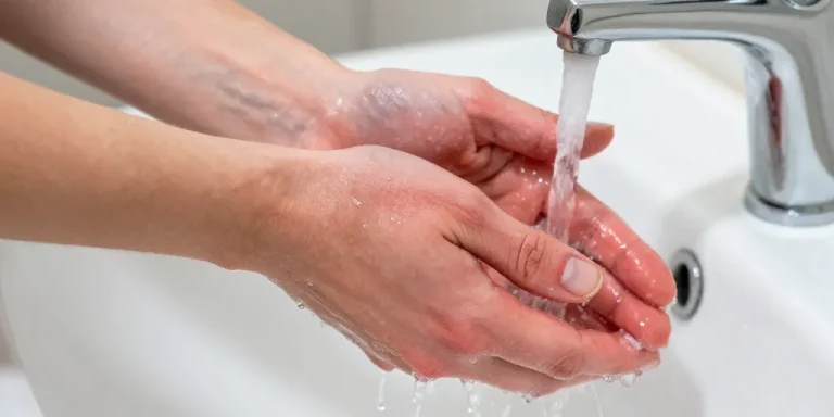 javel sur les mains